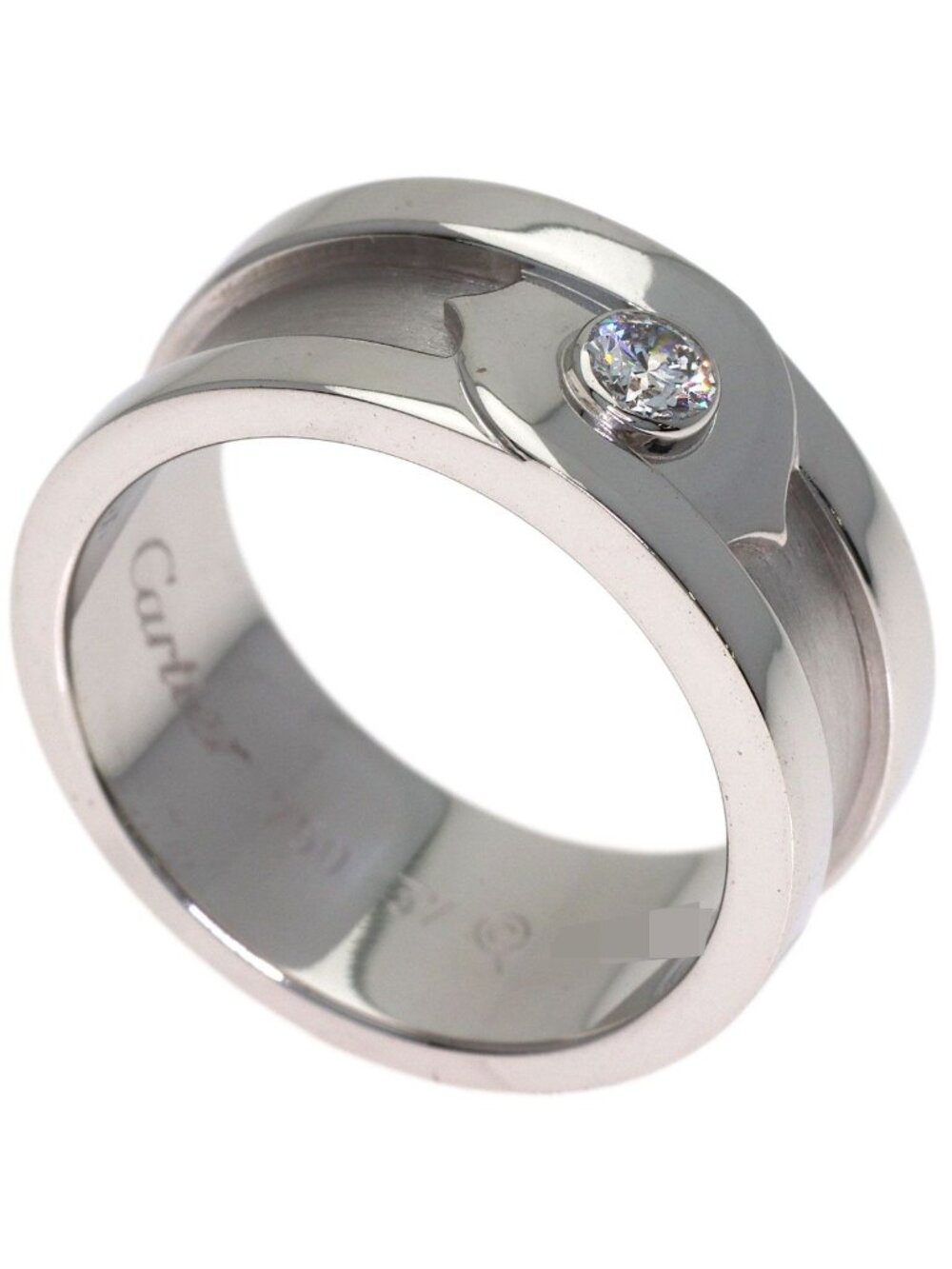 Cartier C2 Fortune Diamond 57 Ring 18k White Gold